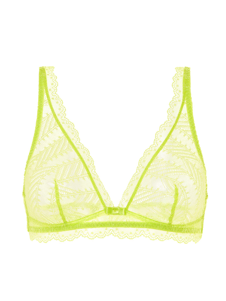 Soft cup triangle bra - Lime