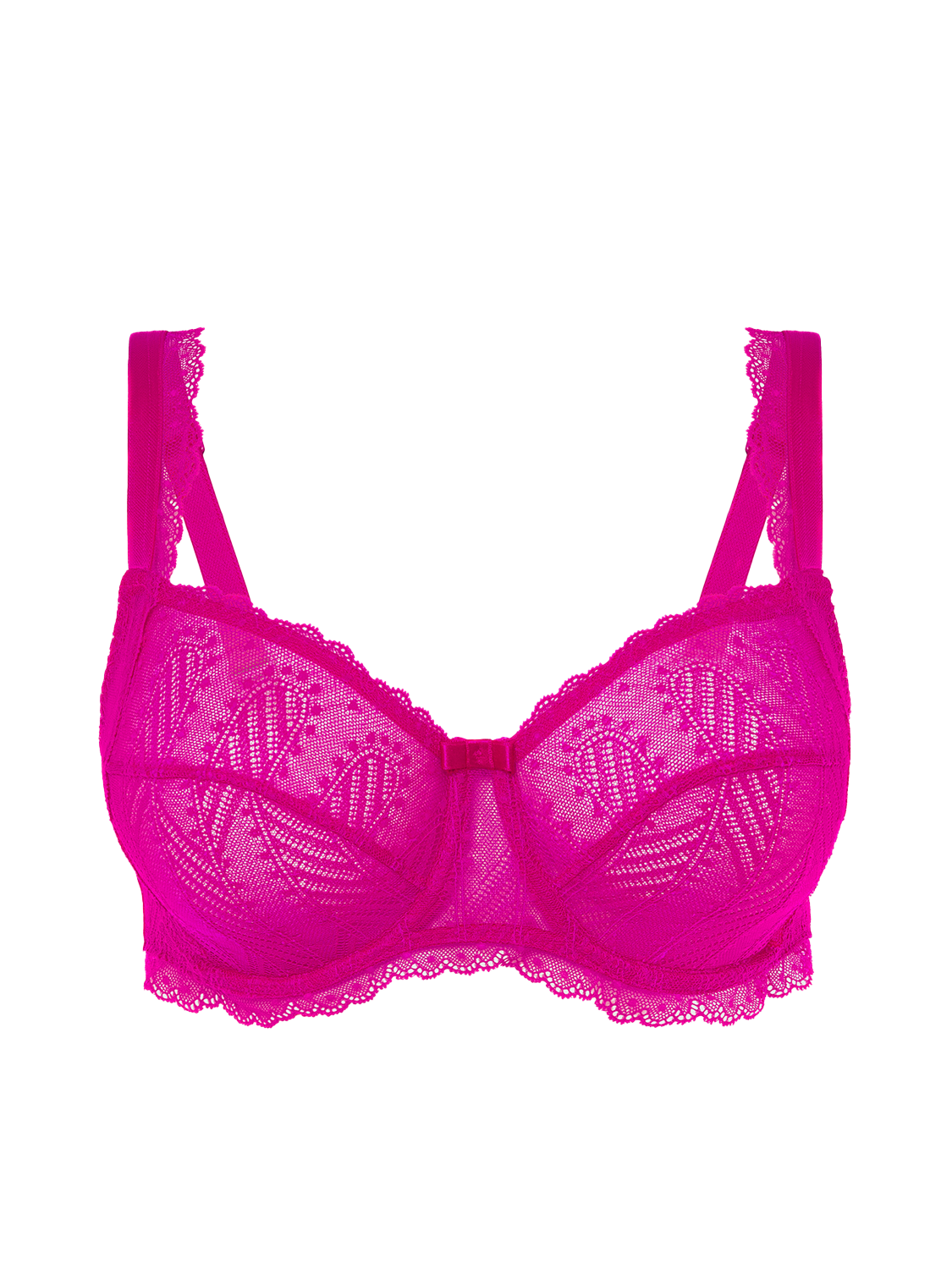 Squared neckline full cup bra - Hibiscus Pink