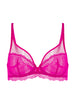 Plunging underwired bra - Hibiscus Pink