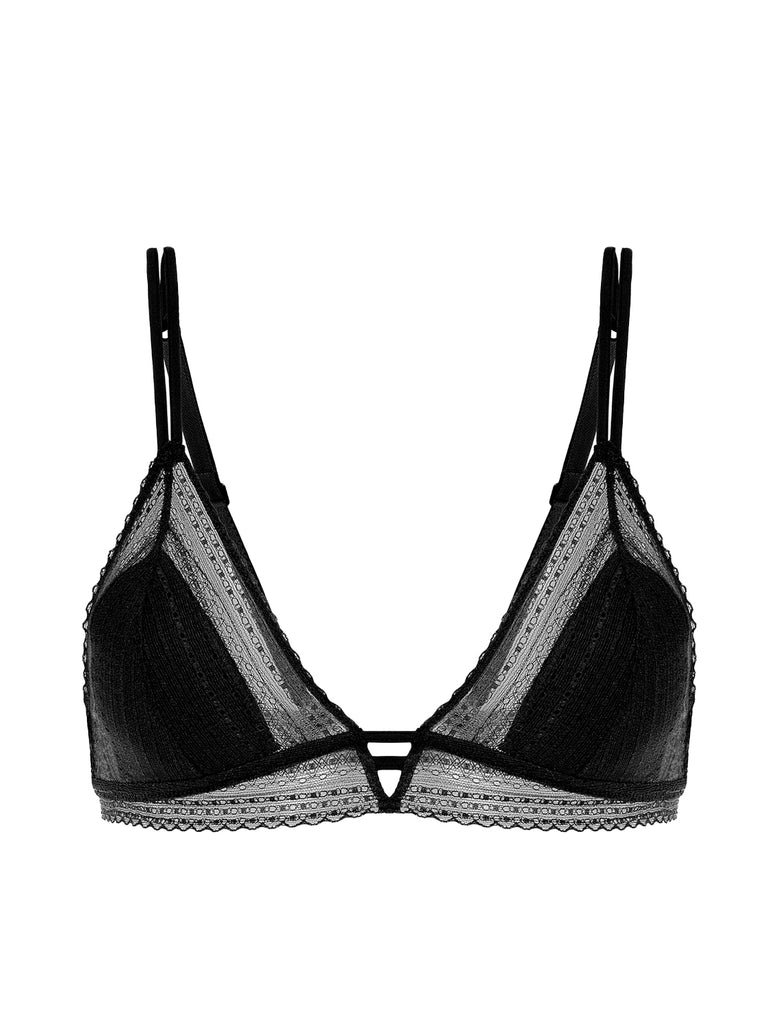 Soft cup triangle bra - Black