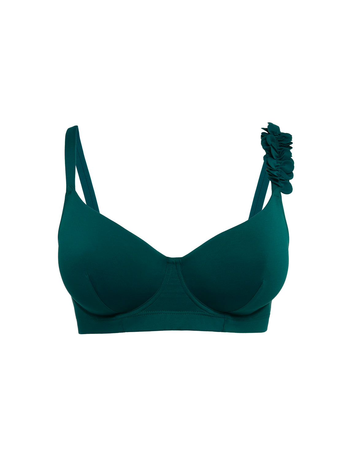 Underwired bikini top - Emerald green
