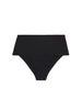 High-waist bikini brief - Black