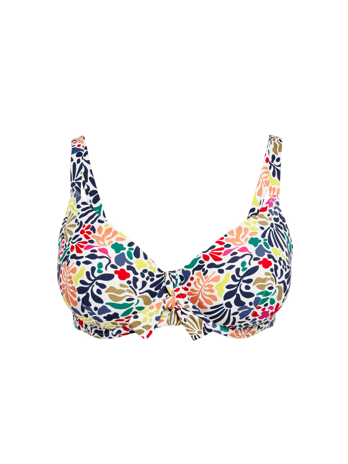 Underwired bikini top - Tropico white print