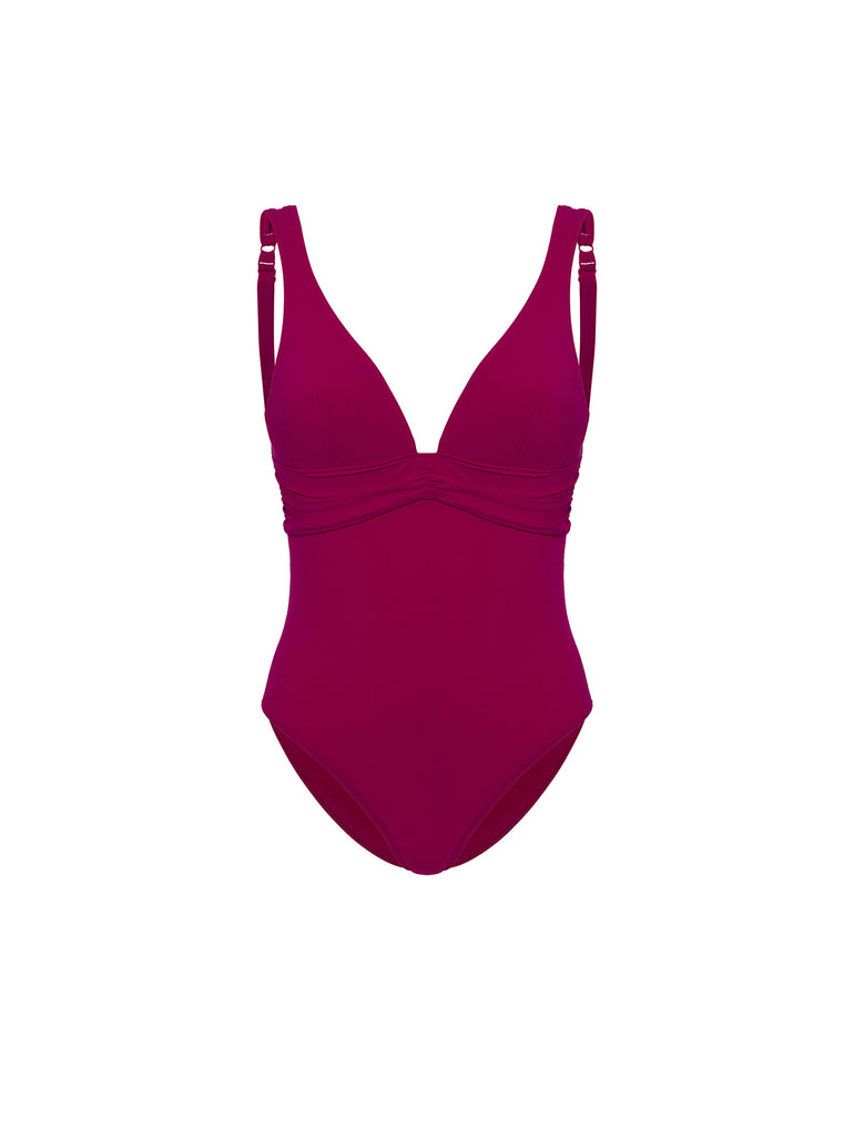 Underwired one-piece swimsuit - Raspberry