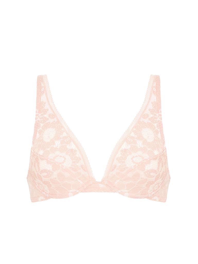 Underwired triangle bra - Ballet Pink