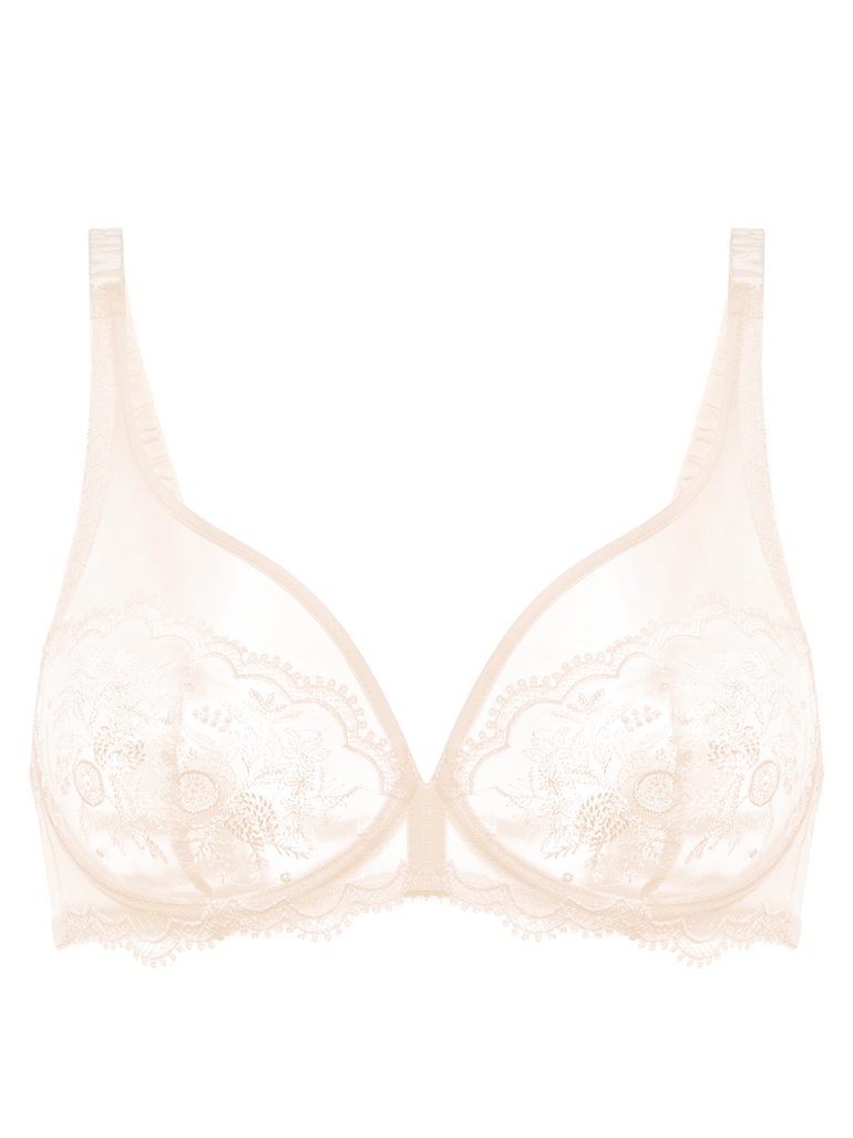 Plunging underwired bra - Sakura pink