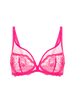 Plunging underwired bra - Disco pink