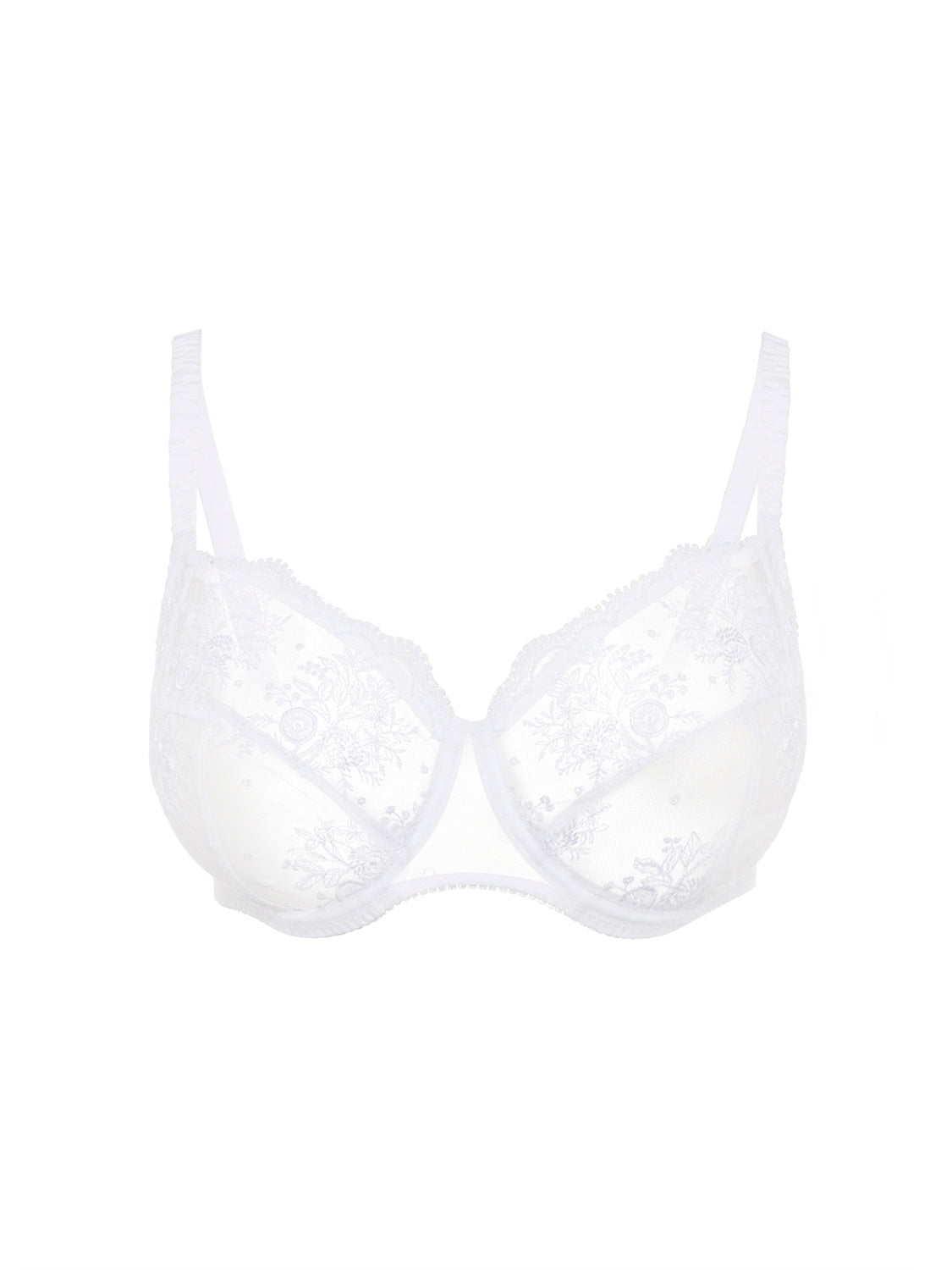 Full cup support bra - White