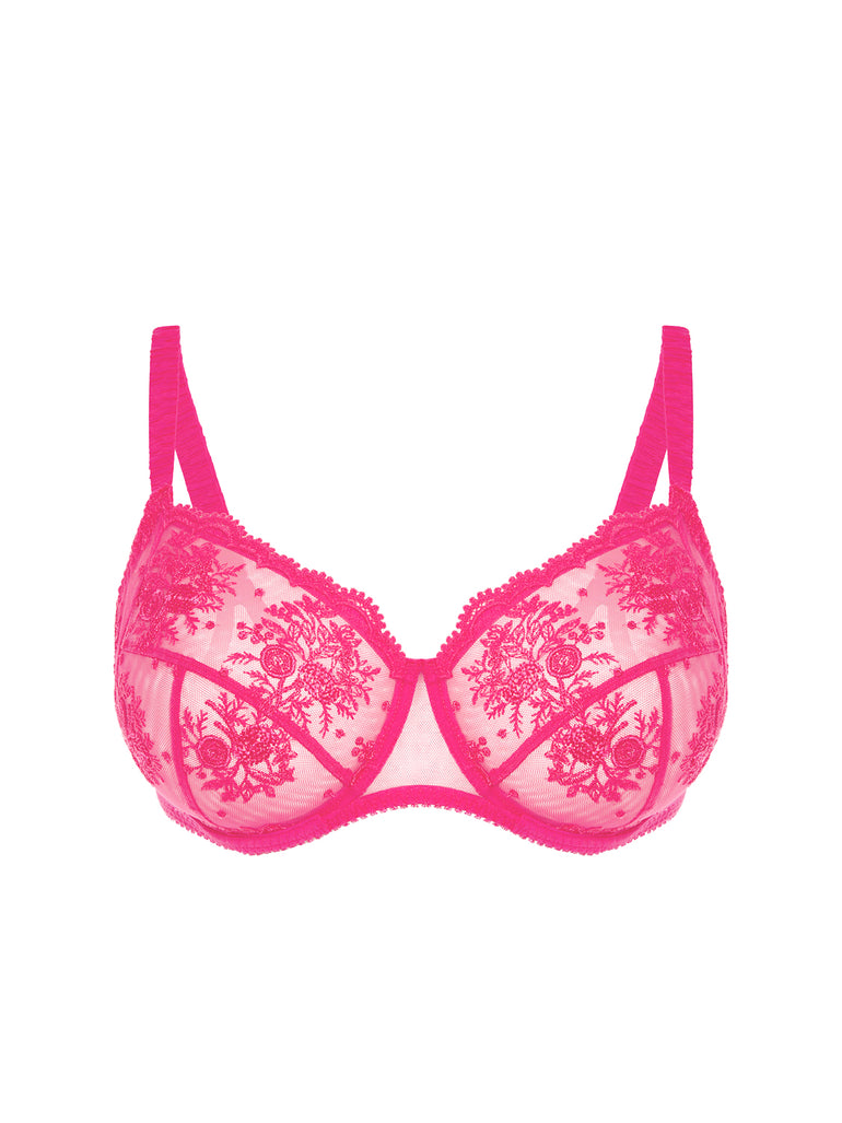 Full cup support bra - Disco pink