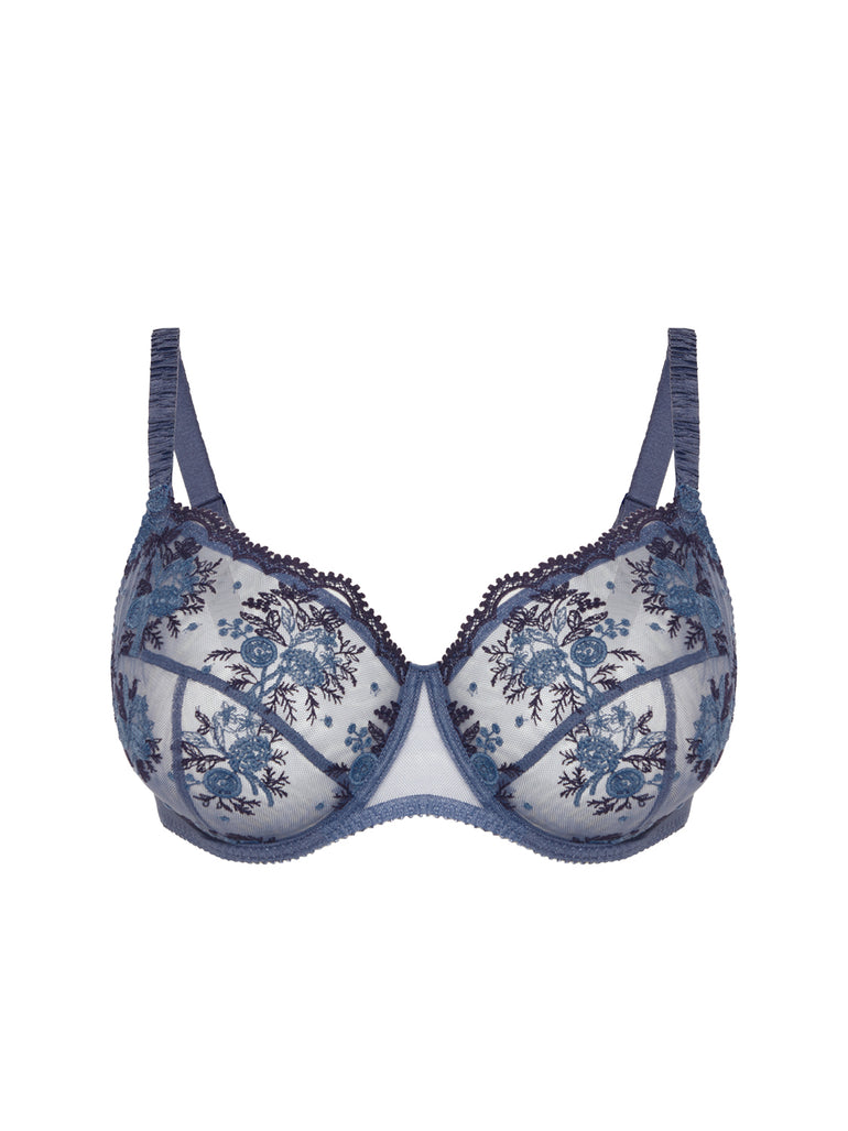 Full cup support bra - Cinder Blue