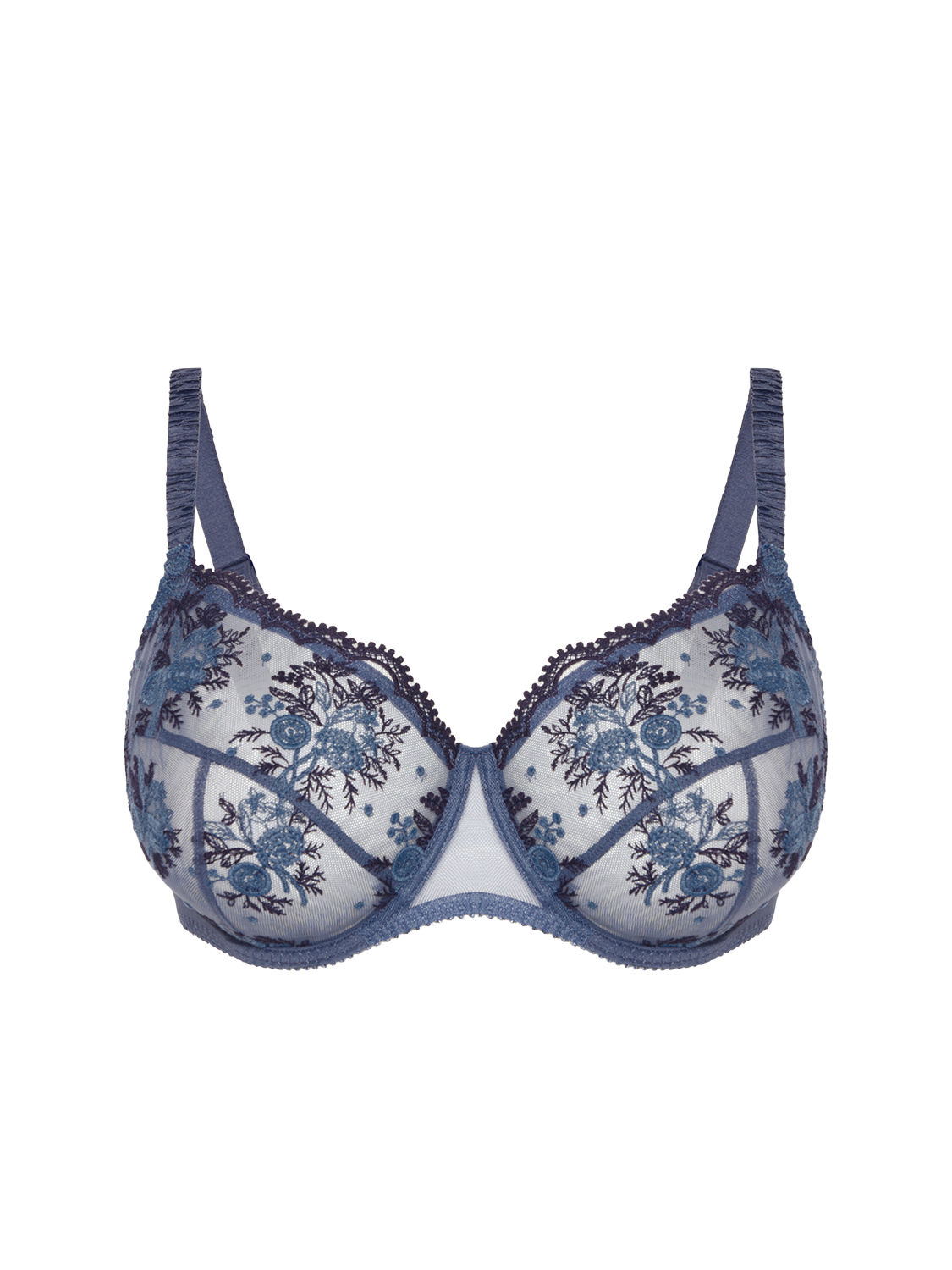 Full cup support bra - Cinder Blue