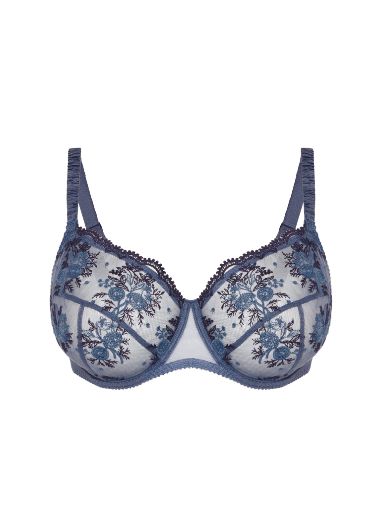 Full cup support bra - Cinder Blue