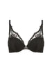 Plunging push-up bra - Black
