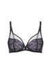 Plunging underwired bra - Black