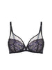 Plunging underwired bra - Black