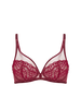 Plunging underwired bra - Spinel Red