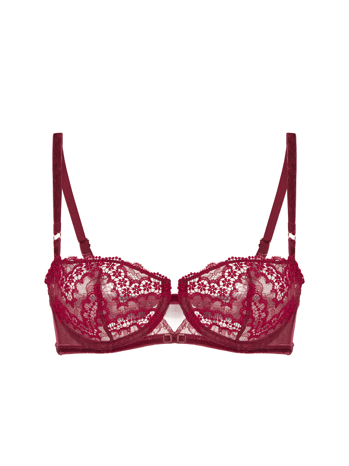 Half cup bra - Spinel Red