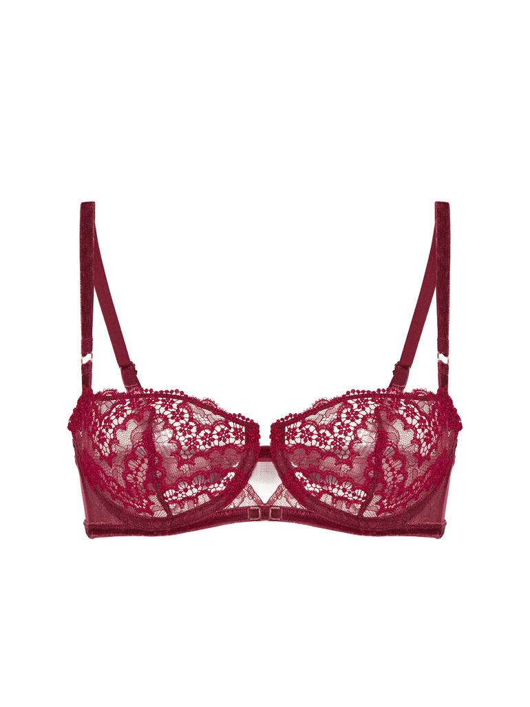 Half cup bra - Spinel Red