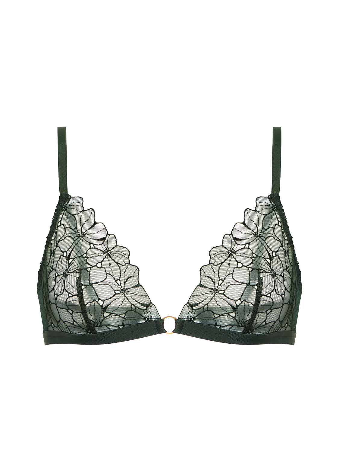 Soft cup triangle bra - Clover Green