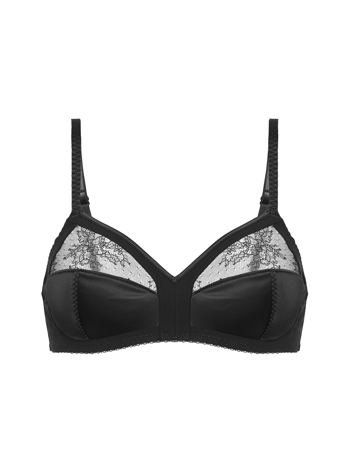 Soft cup triangle bra - Black