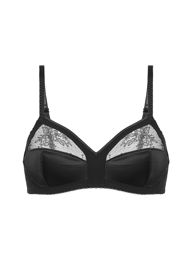 Soft cup triangle bra - Black