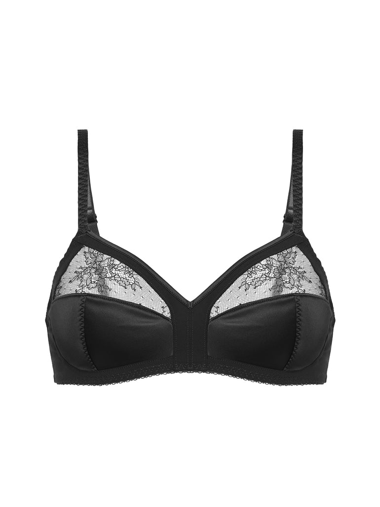 Soft cup triangle bra - Black