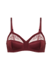 Soft cup triangle bra - Dark Red