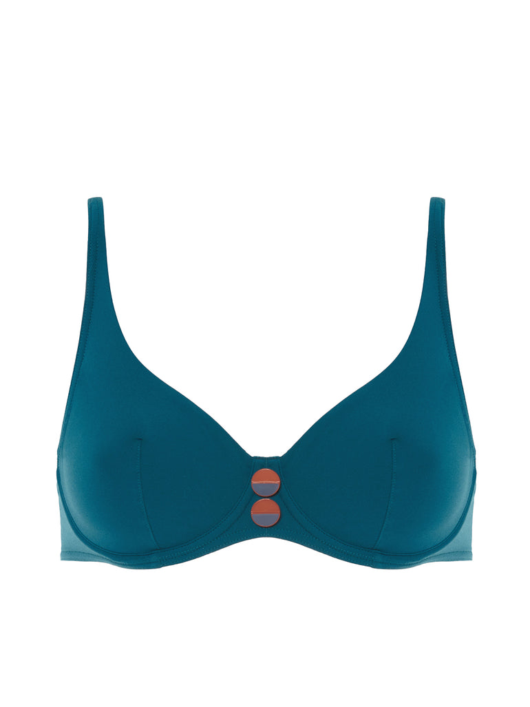 Low-cut underwired bra - Mystery Blue