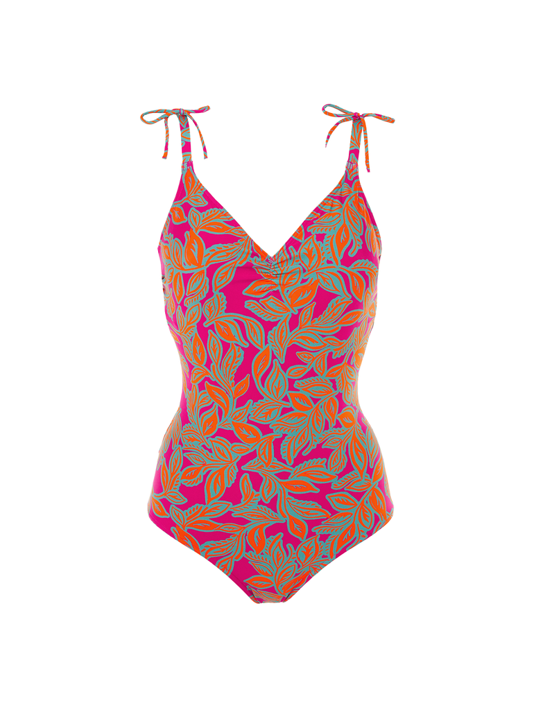 Wireless Molded One-Piece - Menara Pink Print