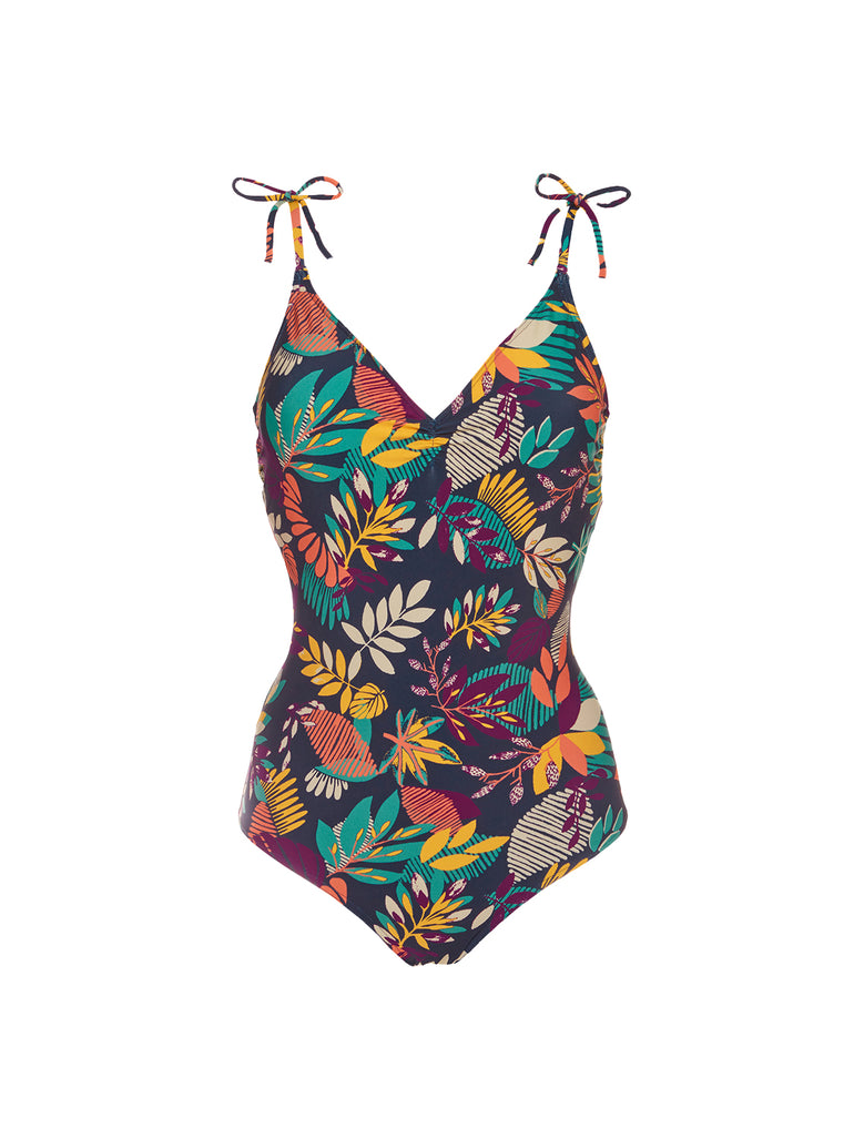 Wireless Molded One-Piece - Seaside Blue Print