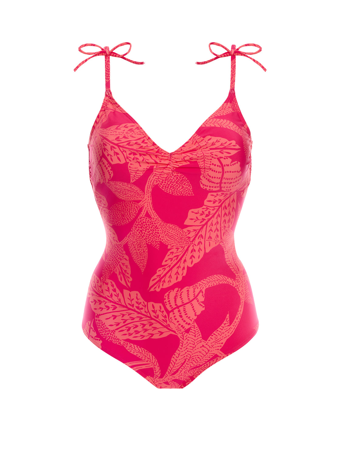 Wireless Molded One-Piece - Bright Rose Print