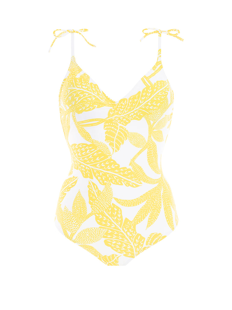 Wireless Molded One-Piece - Plumeria Print