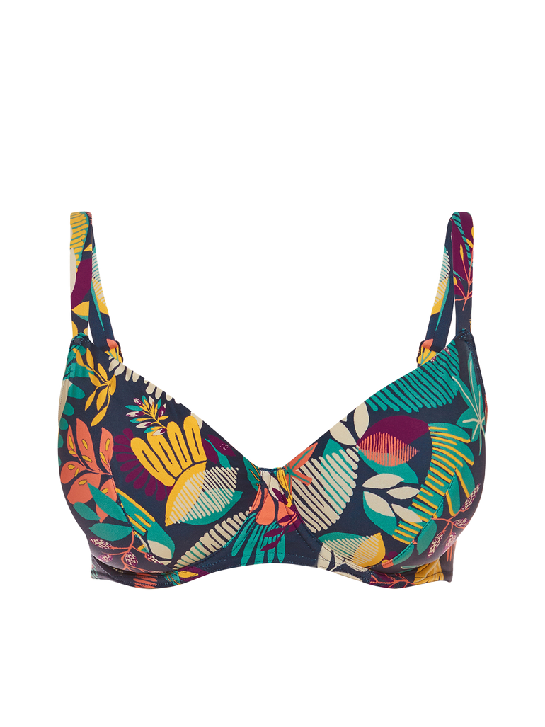 Underwired bikini top - Seaside Blue Print