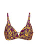 Underwired bikini triangle - Agadir Purple Print