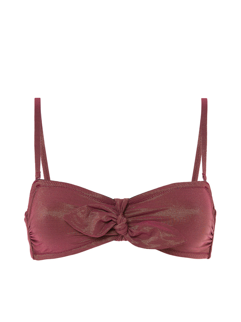 Wireless strapless bra - Lurex Dark Purple