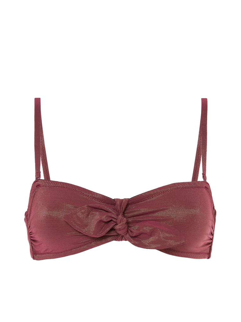 Wireless strapless bra - Lurex Dark Purple