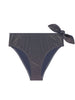 High-waist bikini brief - Lurex Midnight