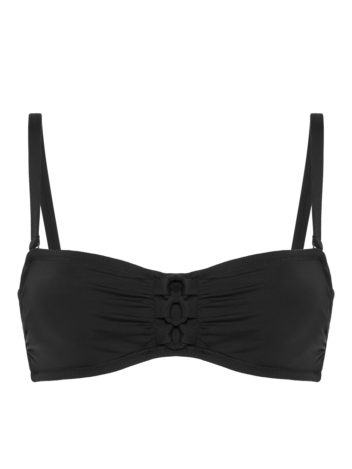 Underwired bandeau bikini top - Black