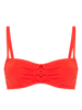 Underwired bandeau bikini top - Pomegranate