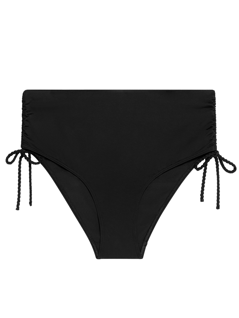 High-waist bikini brief - Black