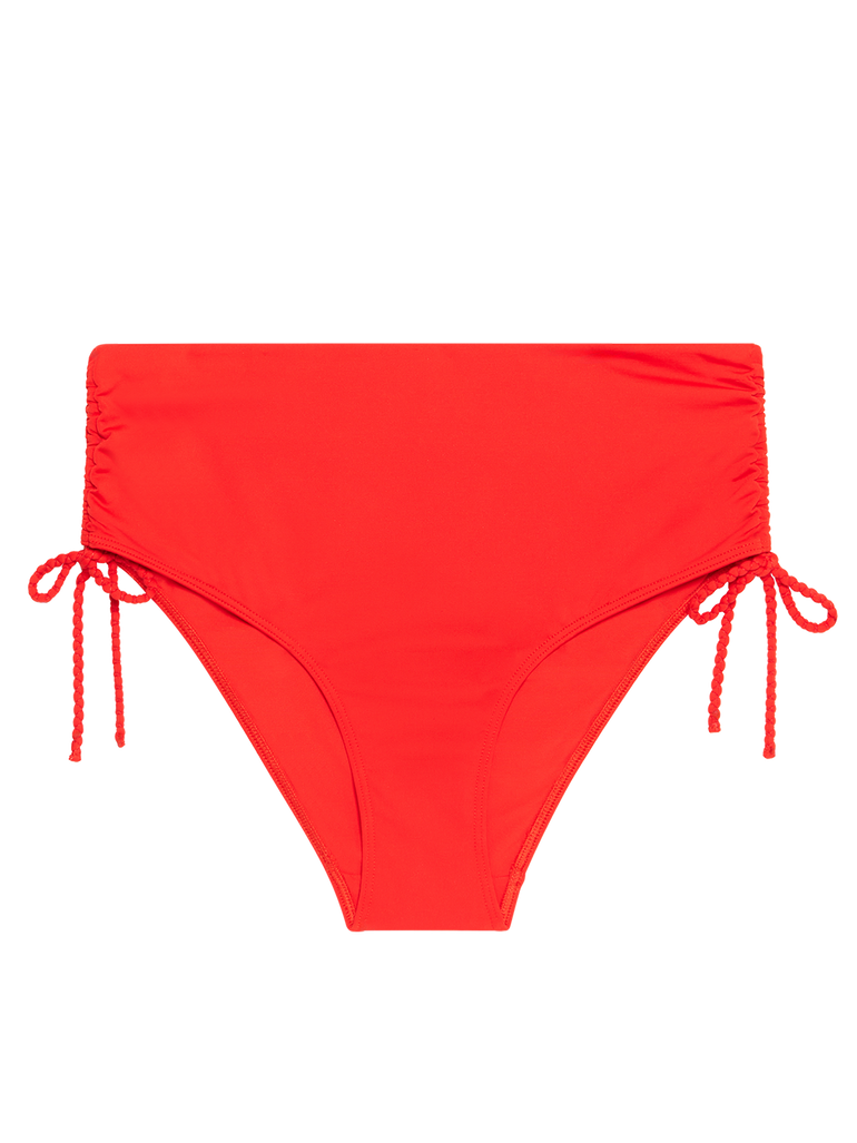 High-waist bikini brief - Pomegranate