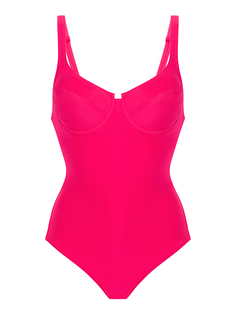 Underwired one-piece swimsuit - Lipstick