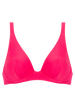 Underwired triangle bikini bra - Lipstick