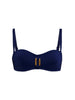 Underwired bandeau bikini top - Navy