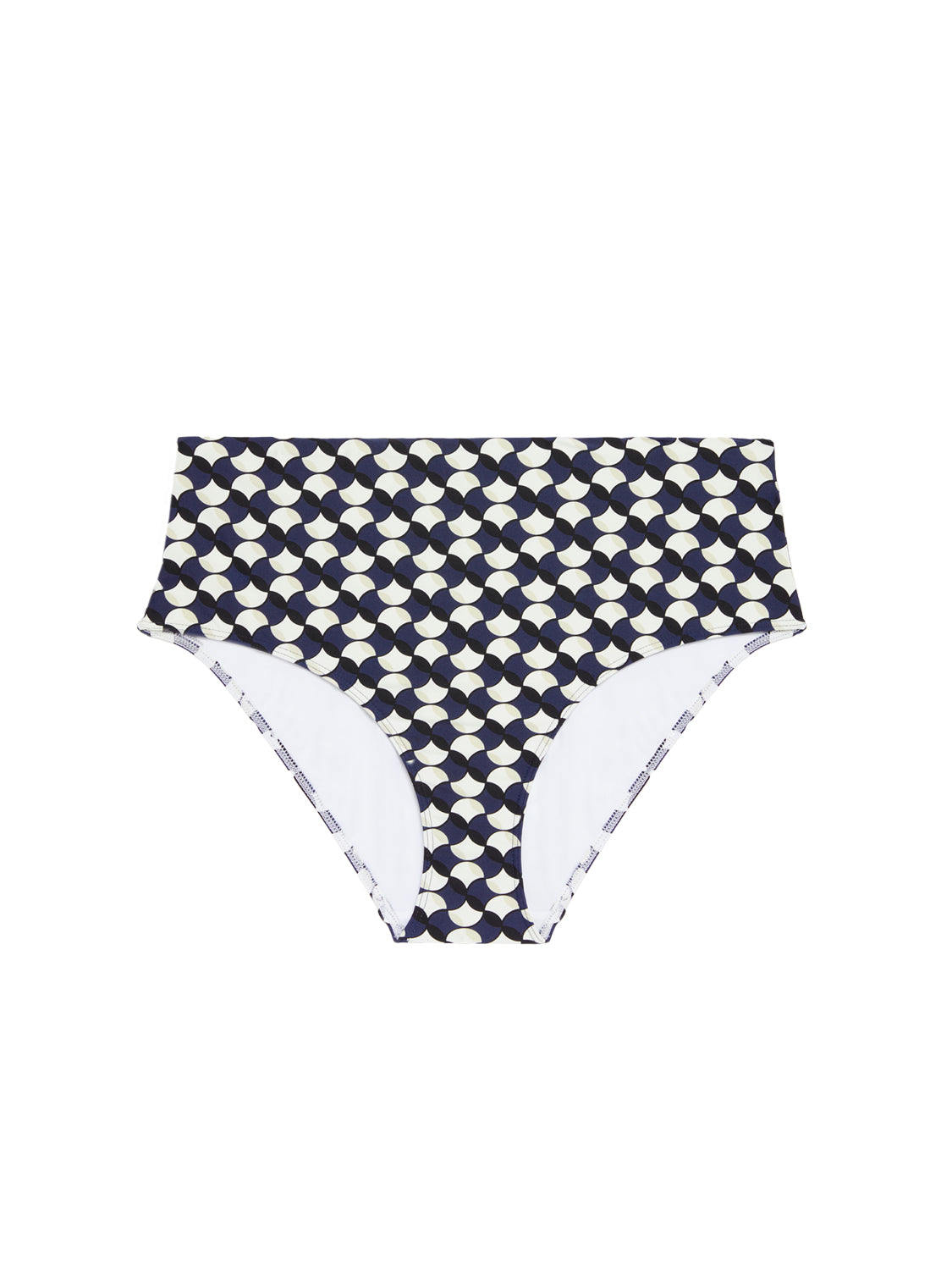 High-waist bikini brief - Sailing print