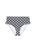 High-waist bikini brief - Sailing print