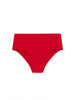 High-waist bikini brief - Scarlet