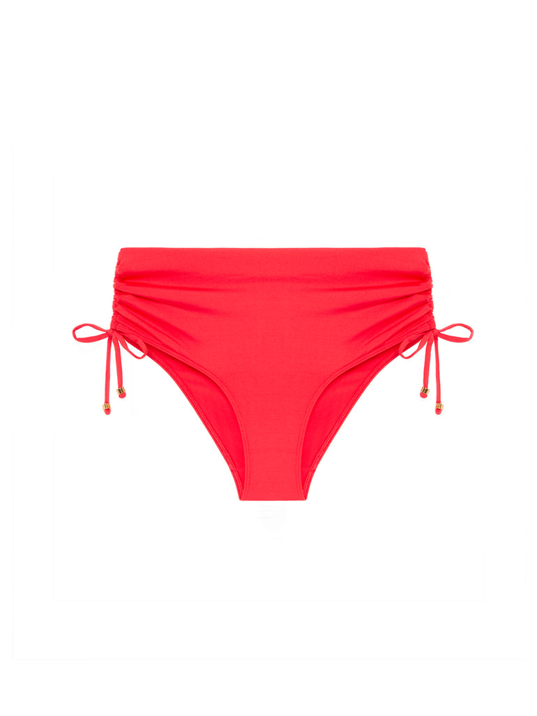 High-waist bikini brief - Flamingo