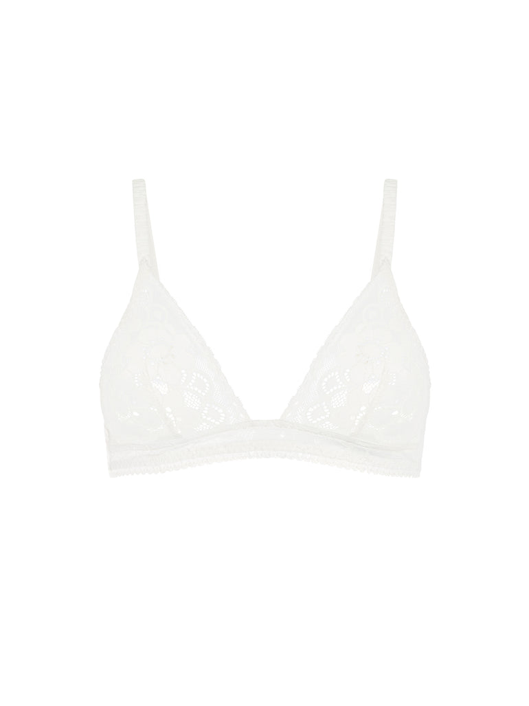 Soft cup triangle bra - Natural
