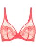 Plunging underwired bra - Coralia Red